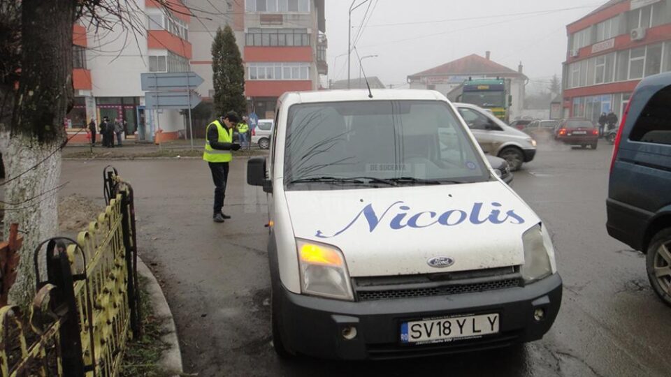 Mașina implicată în accident