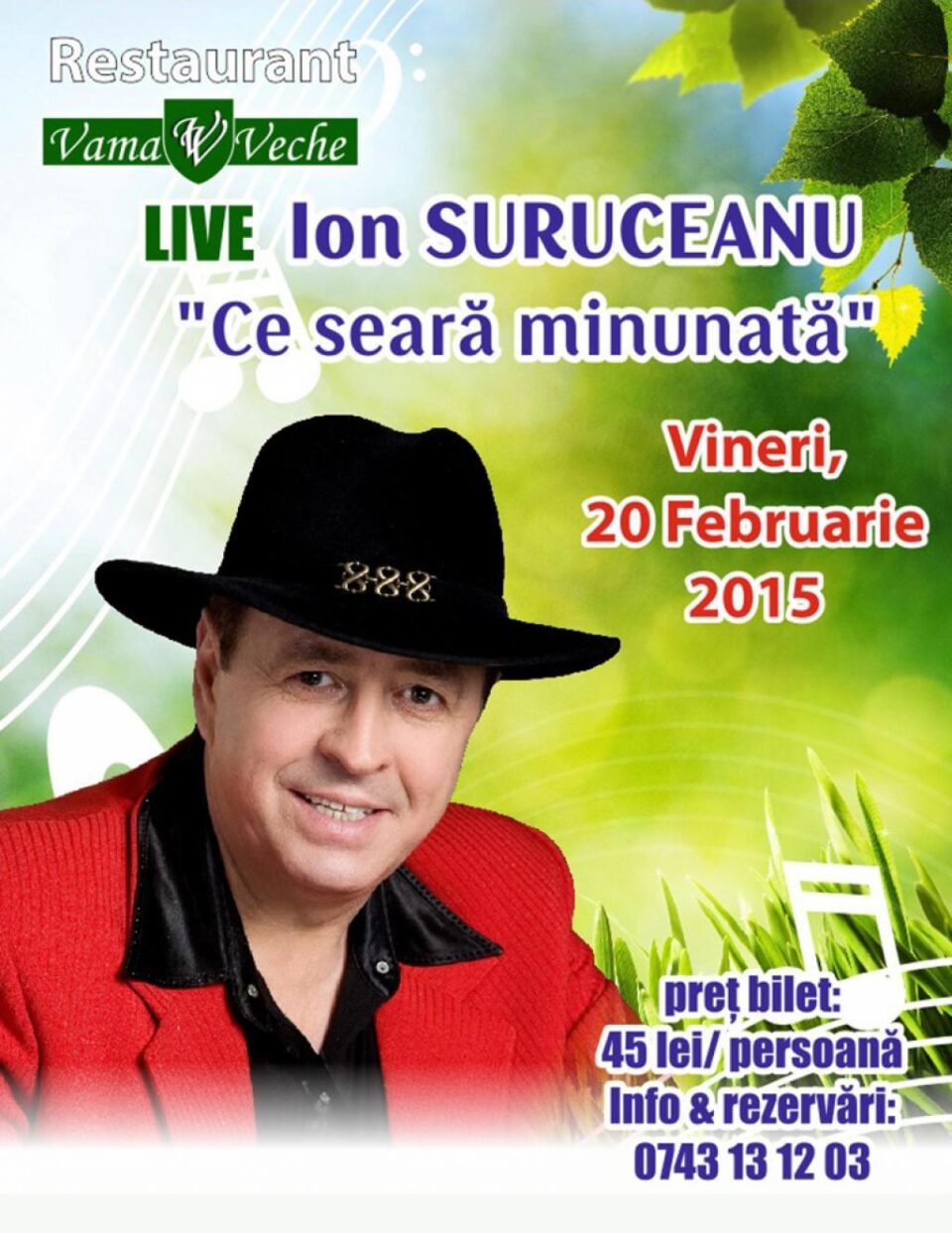 Cunoscutul interpret de muzică ușoară Ion Suruceanu