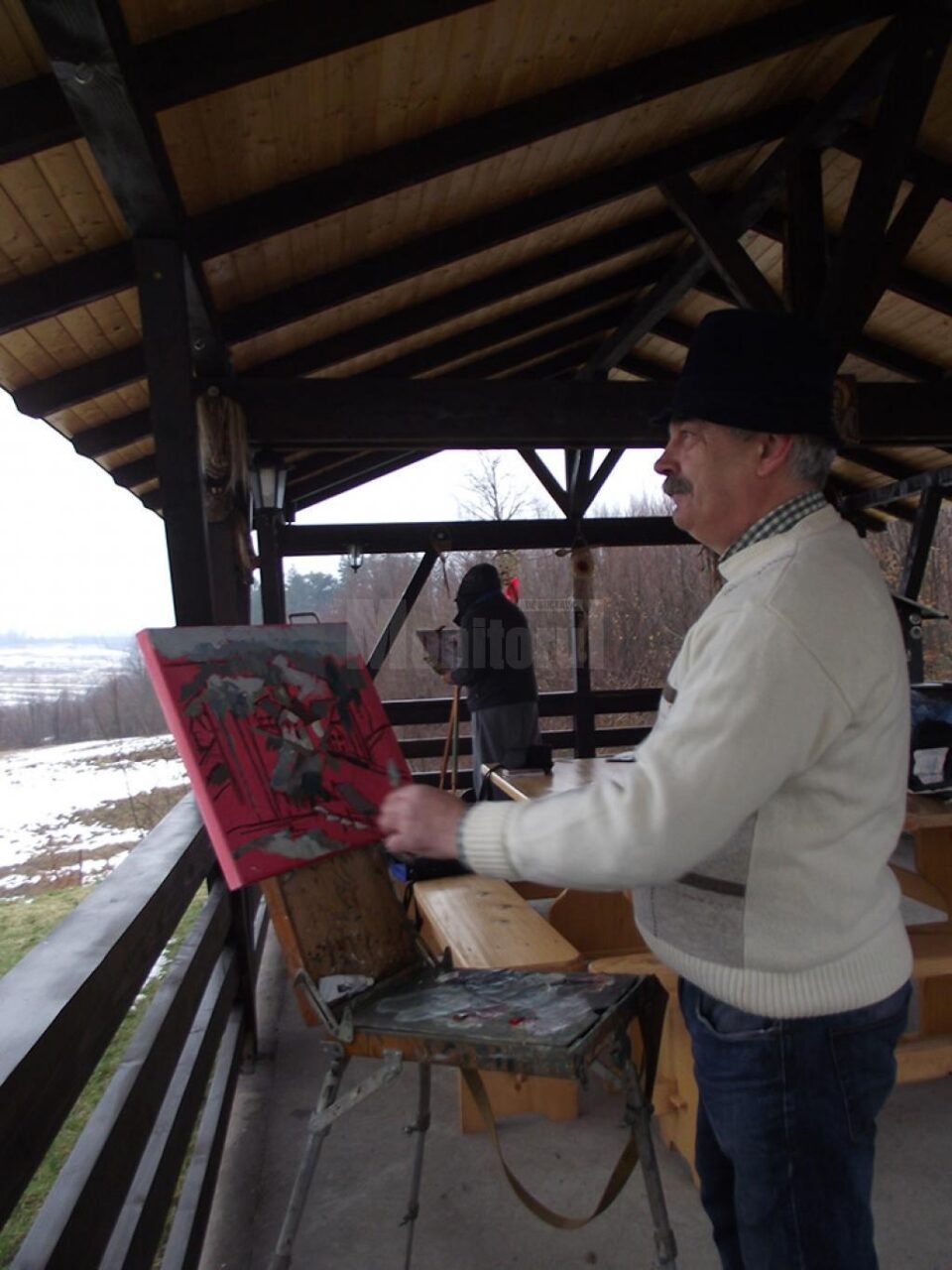 Pictură în aer liber, la Păltinoasa