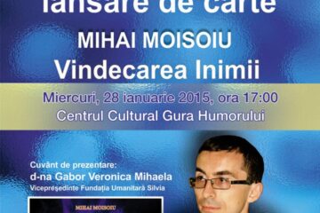 Lansare de carte, astăzi, la Casa de Cultură din Gura Humorului