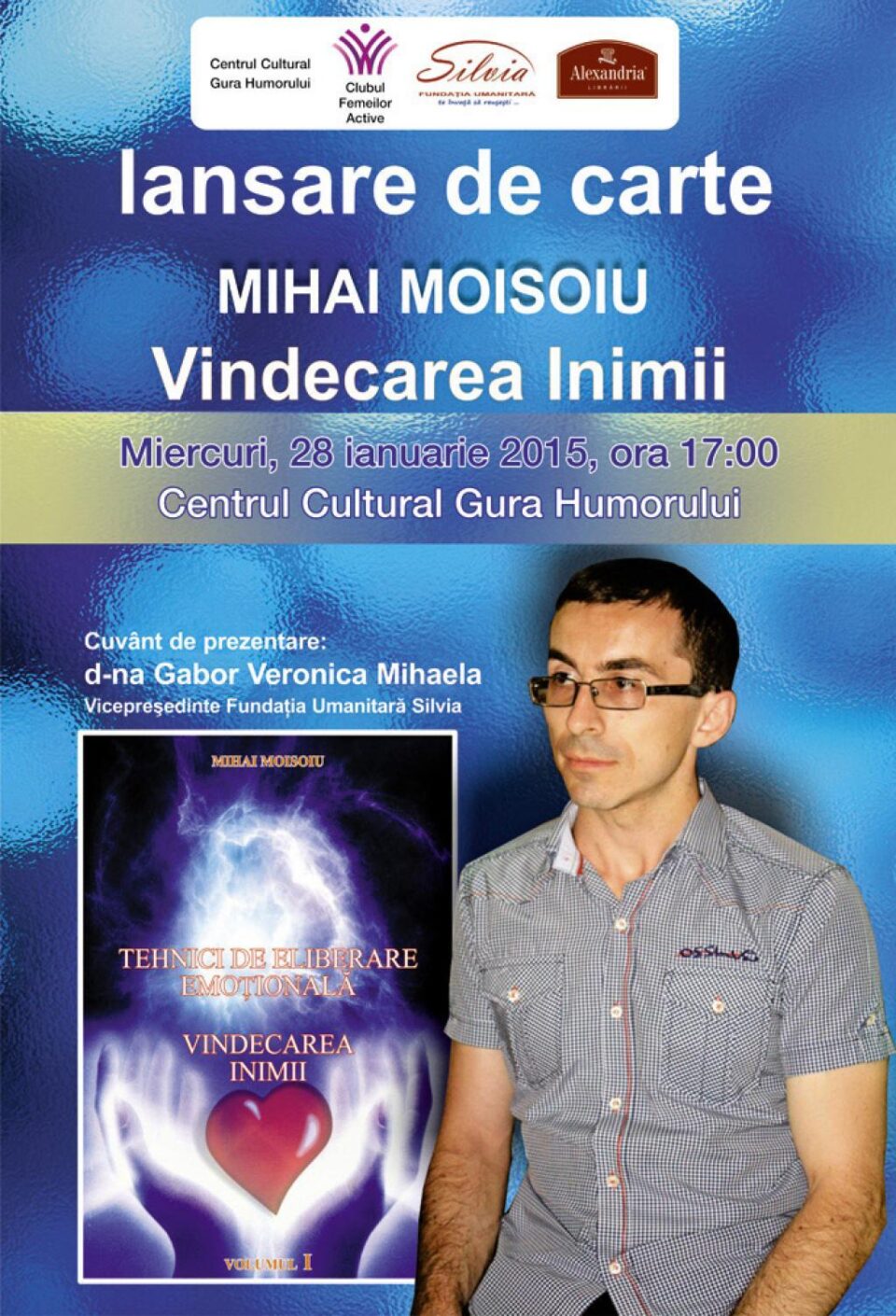 Lansare de carte, astăzi, la Casa de Cultură din Gura Humorului