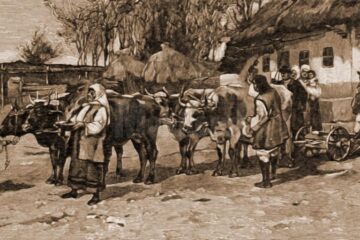 Sâmbra plugului – desen de Julius Zalaty Zuber (1867-1918)