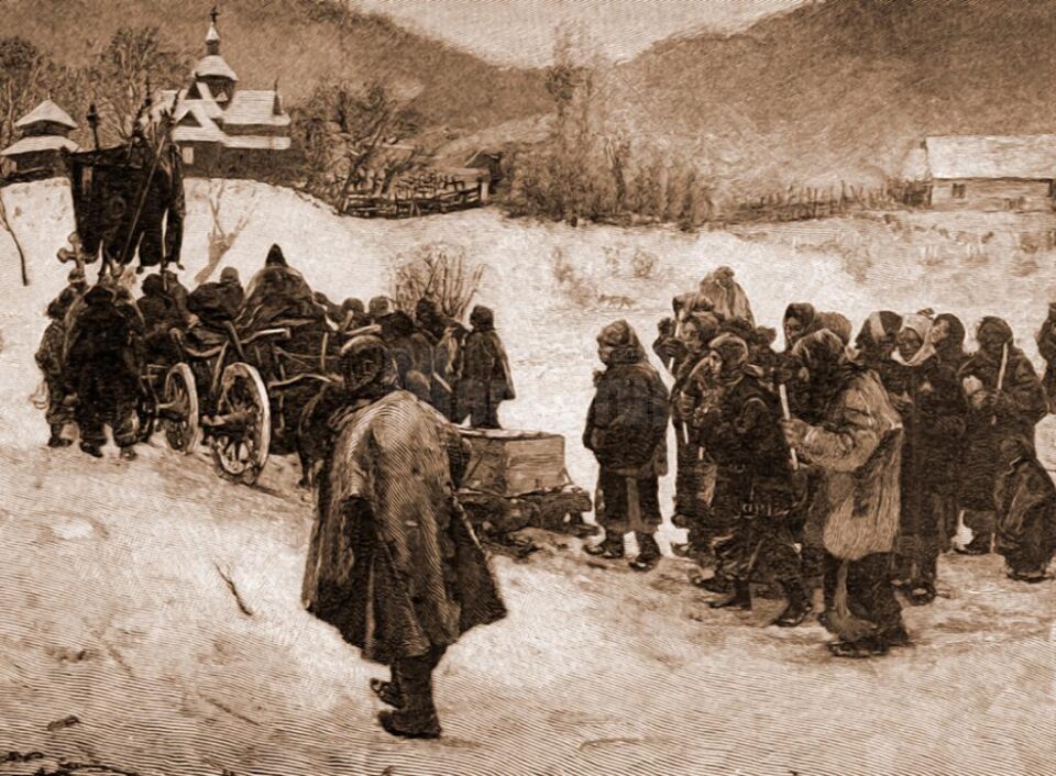 Înmormântarea, la ruteni