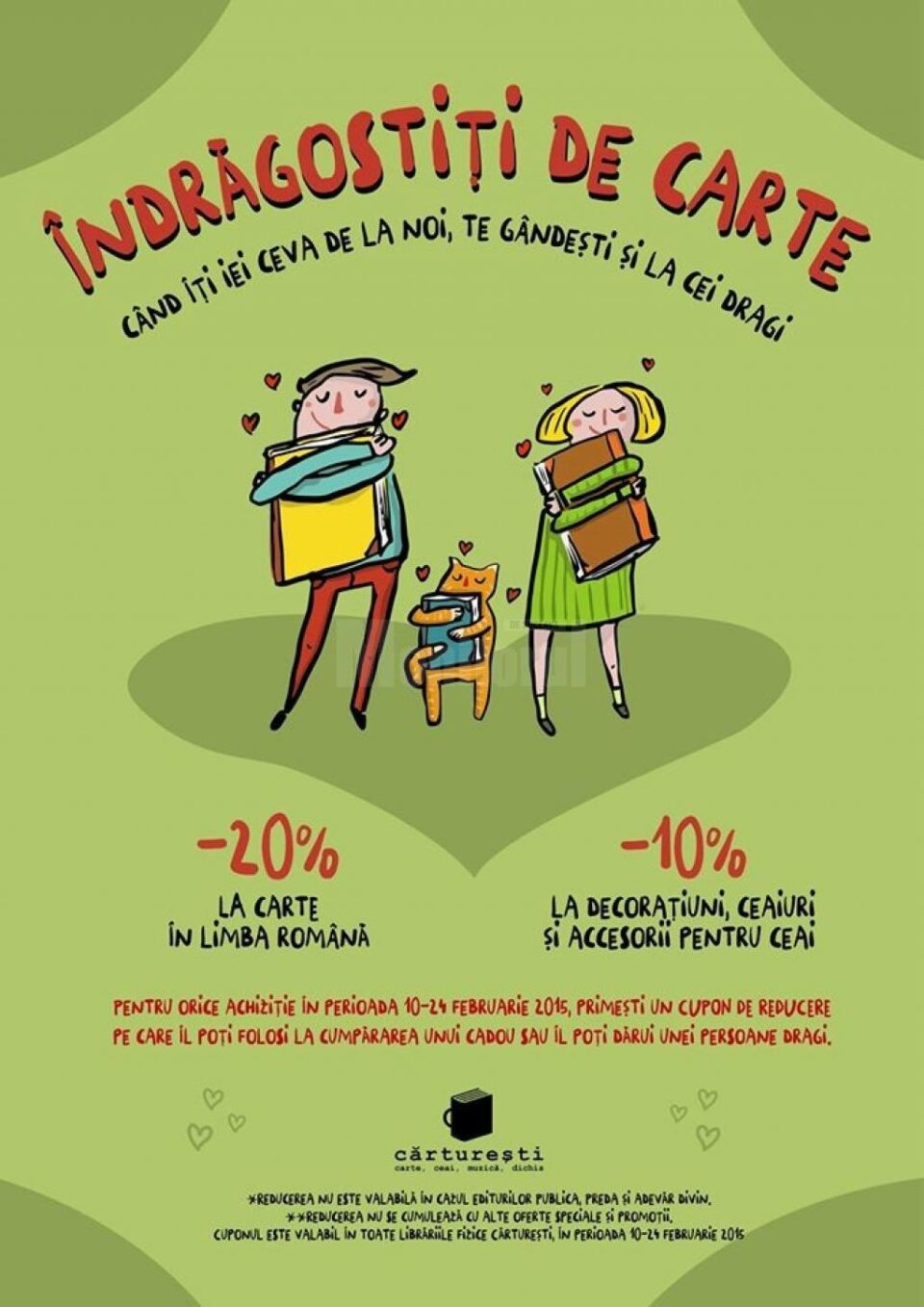 „Îndrăgostiți de carte”, la Librăria Cărturești