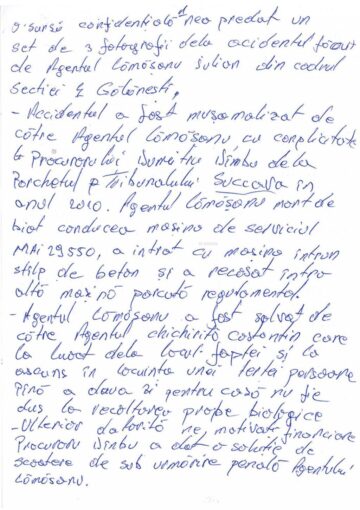 O parte dintre mărturisirile „sursei confidențiale”