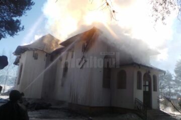 Incendiu de mari proporții la biserica din Poiana Stampei Foto: bistriteanul.ro