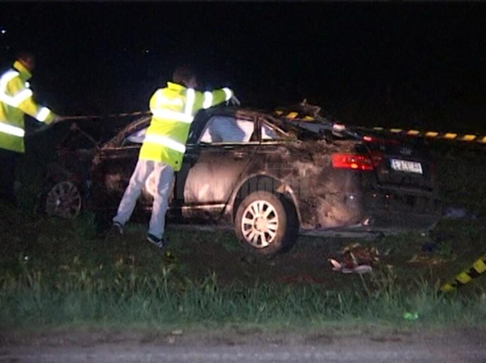 Mașina în care se aflau membrii familiei Nistor