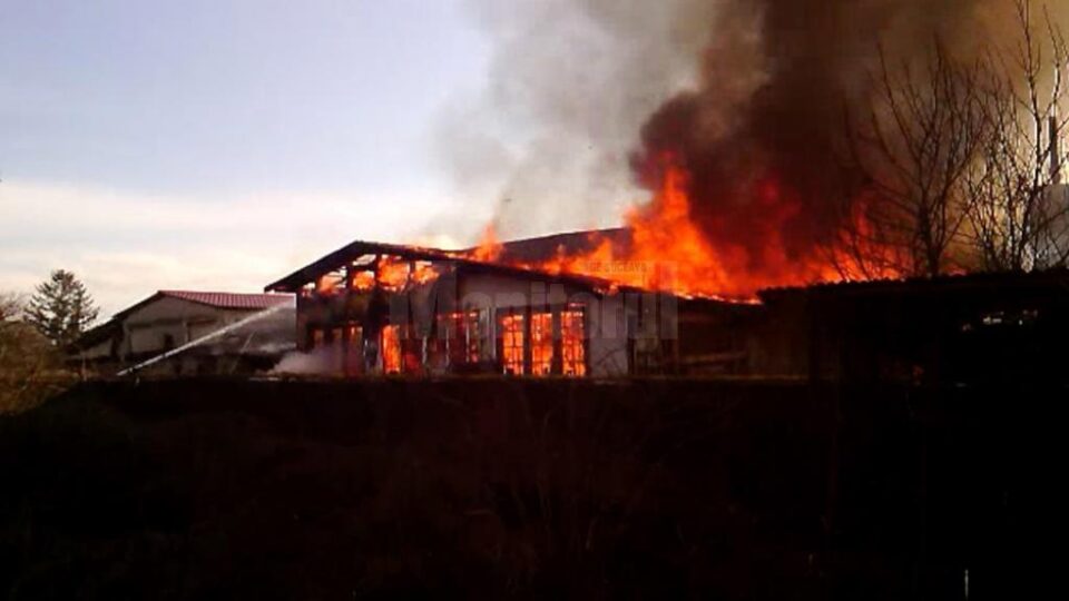 Un atelier de mobilă din Burdujeni, făcut scrum într-un incendiu