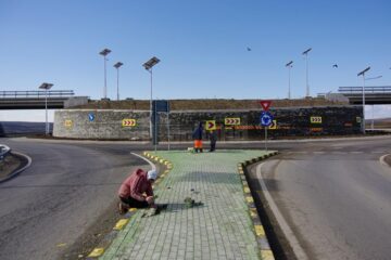 Încă o mostră de bătaie de joc la șoseaua de centură: pavele dislocate de lunile „grele” de iarnă