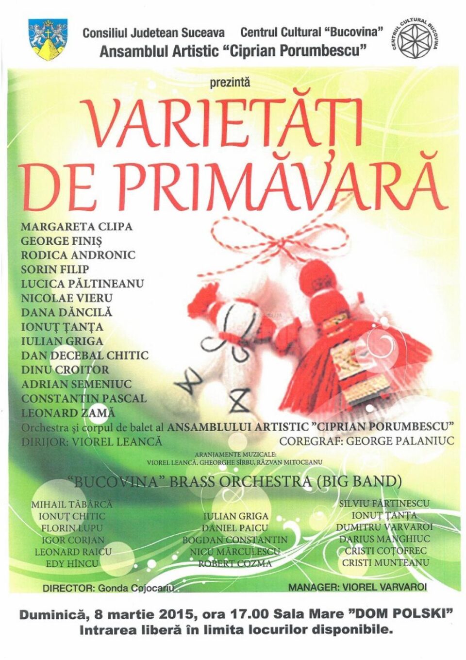 Spectacolul muzical-coregrafic „Varietăți de primăvară”