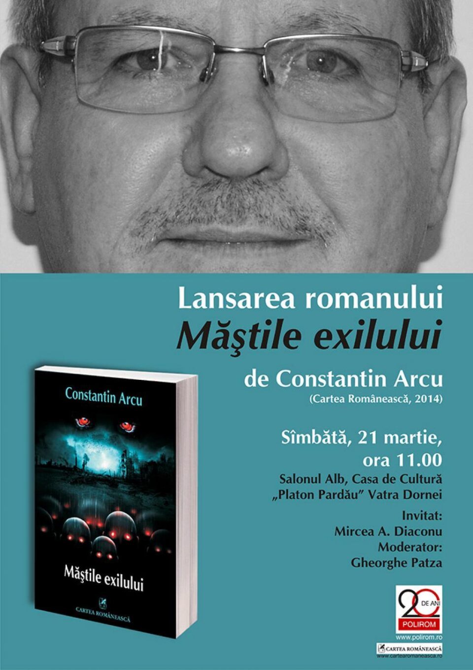 Constantin Arcu și „Măștile exilului”, la Vatra Dornei