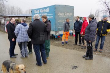 Voluntarii germani, muncind să ofere condiții cât mai bune câinilor din adăpostul de animale al Sucevei
