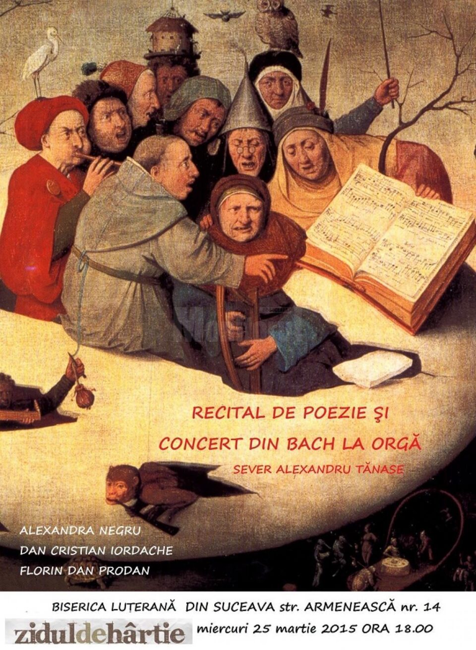 Recital de poezie, la Biserica Luterană din Suceava