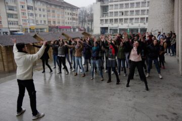 Flash mob pe ritmuri franțuzești