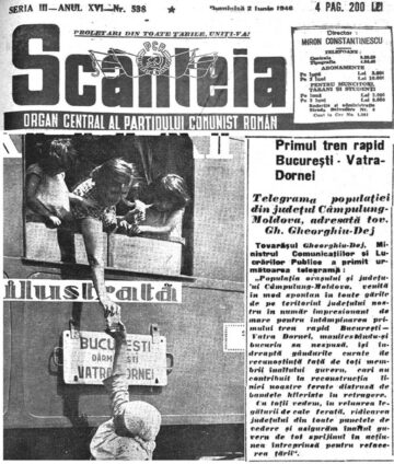 Trenul Vatra Dornei-București, inaugurat în 1946 cu populația venită „spontan” în gări