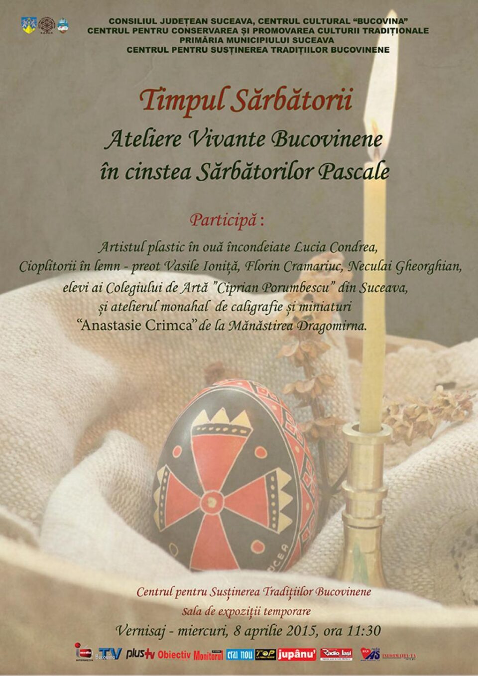 Ateliere vivante, la Centrul pentru Susținerea Tradițiilor Bucovinene