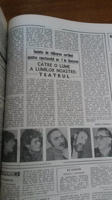 Zori Noi - Înainte de ridicarea cortinei pentru spectacolul nr. 1 la Suceava