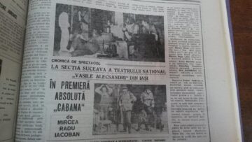 Cronica primului spectacol în singurul ziar local din acea perioadă