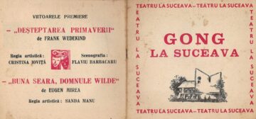 Așa arăta primul program făcut la debutul actorilor secției nou înființate la Suceava, în decembrie 1984