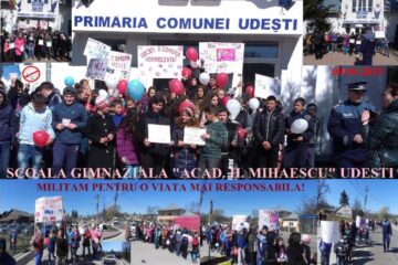 Marș pentru prevenirea violenței și a consumului de droguri, la școala din Udești