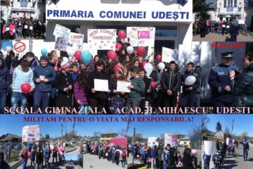 Marș pentru prevenirea violenței și a consumului de droguri, la școala din Udești