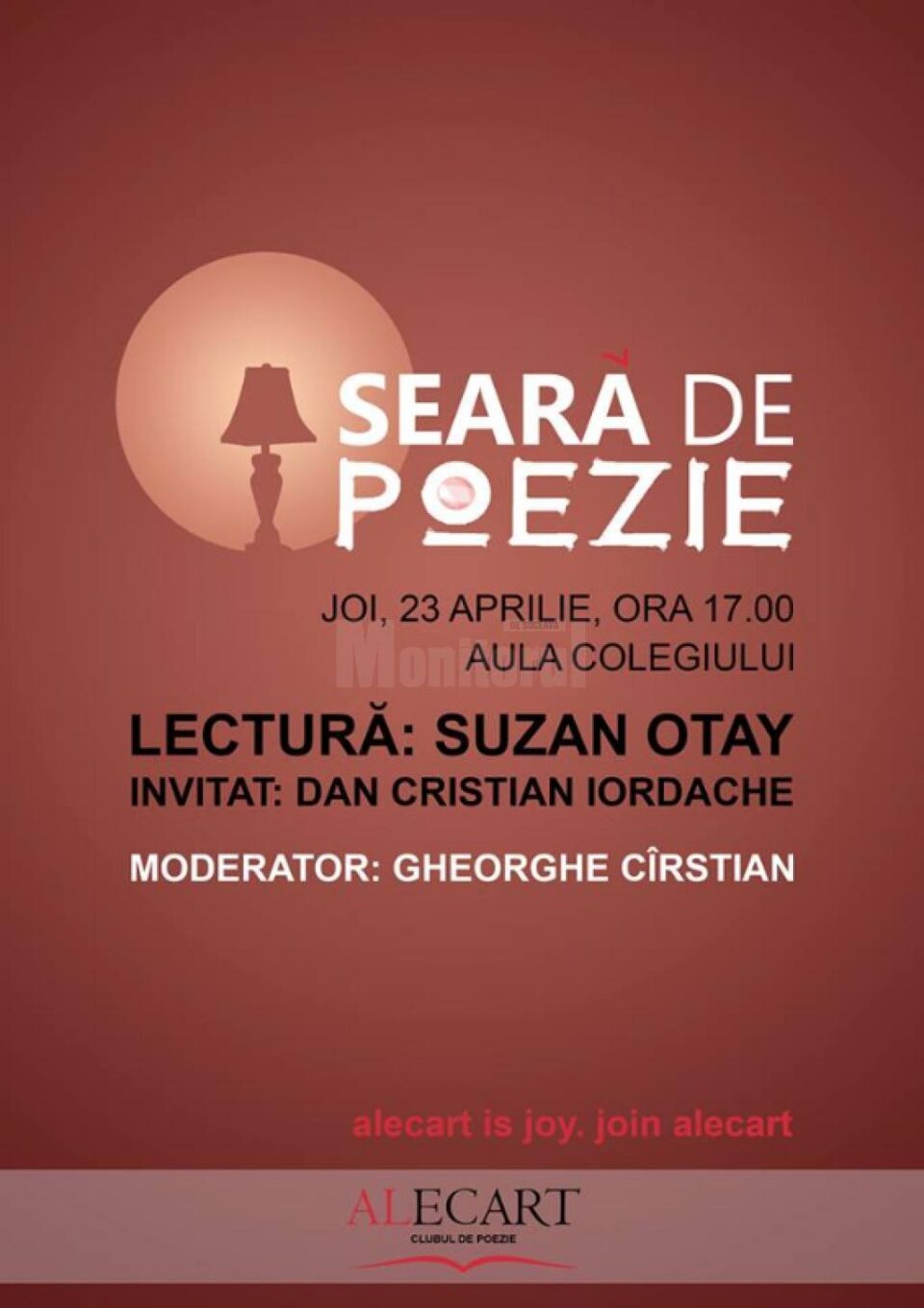 Întâlnire a Clubului de poezie Alecart, astăzi, la Colegiul „Petru Rareș”