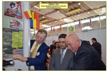 Universitarul Gheorghe Gutt și delegația României la standul USV