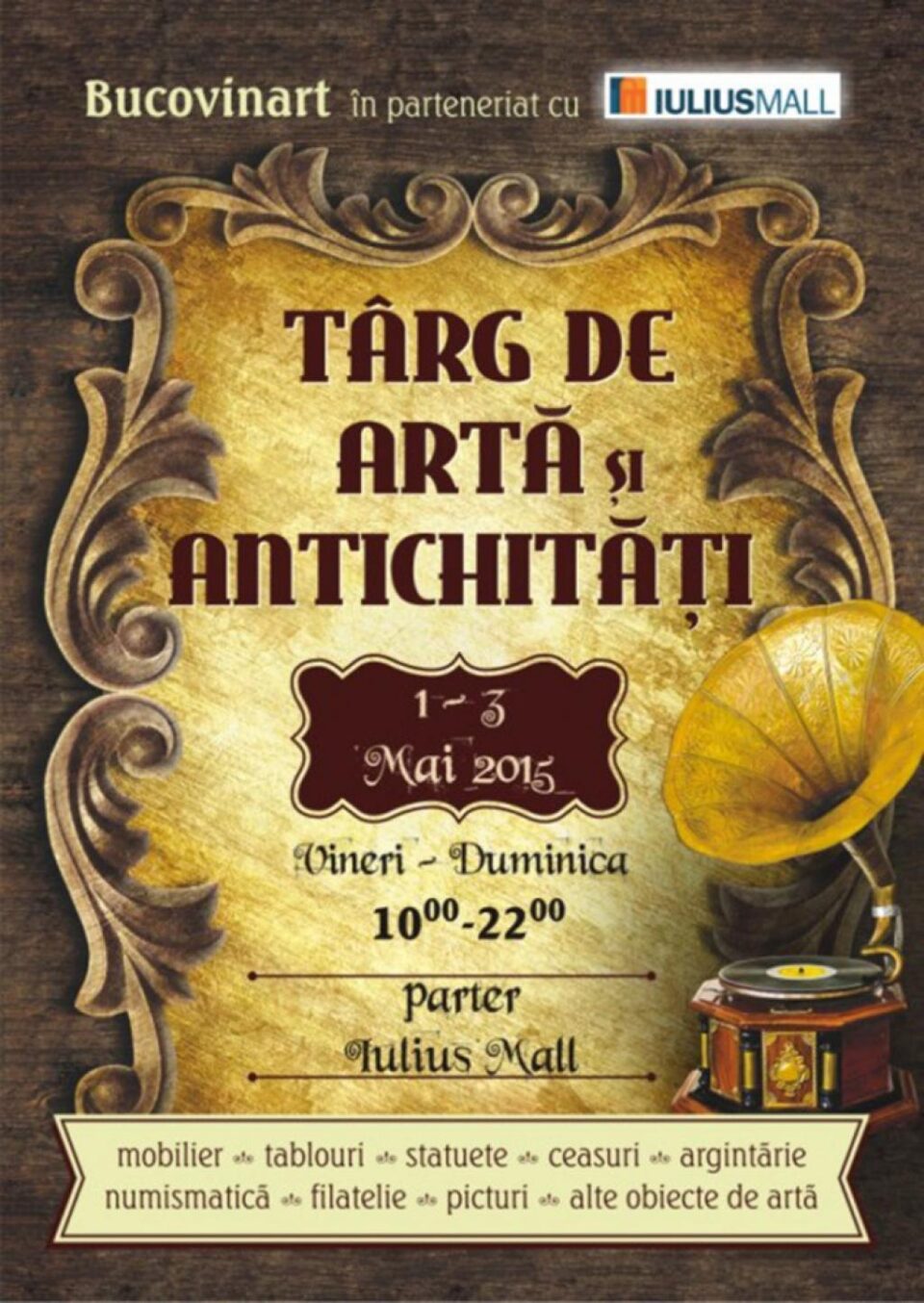 Târg de Artă și Antichități, la Iulius Mall Suceava
