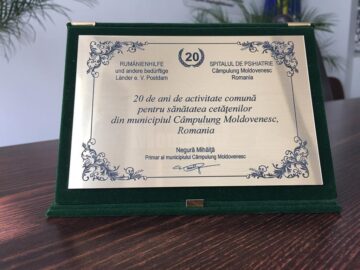 20 de ani de la începerea colaborării dintre Spitalul de Psihiatrie Câmpulung Moldovenesc și Asociația germană Rumaenienhilfe