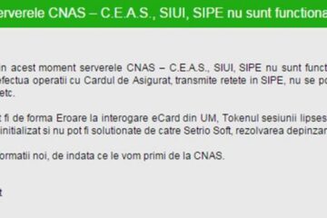 Servere nefuncționale carduri de sănătate