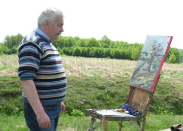 Pictură în aer liber la Fetești, de Ziua Europei