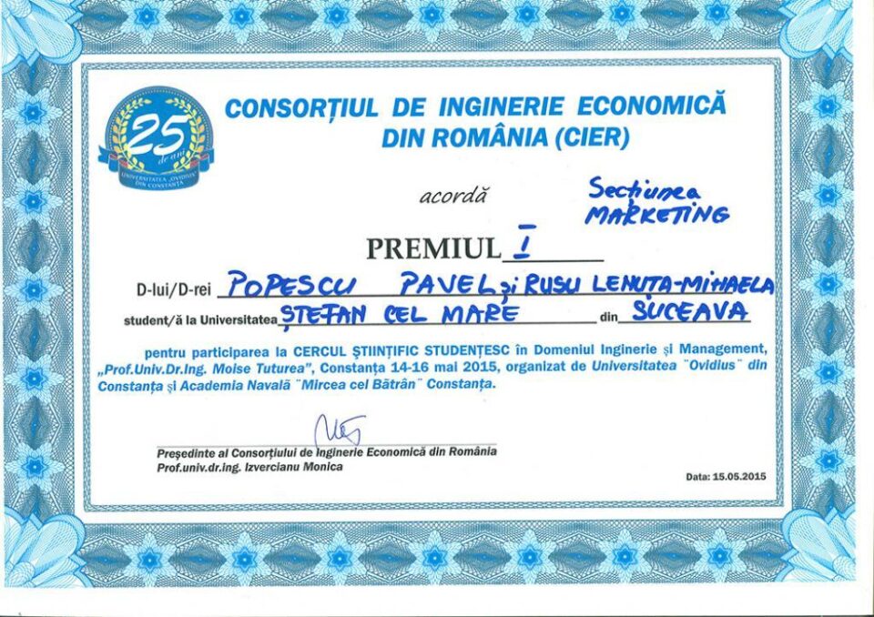 Studenți ai Universității din Suceava, pe locul I în cadrul unui concurs de inginerie economică