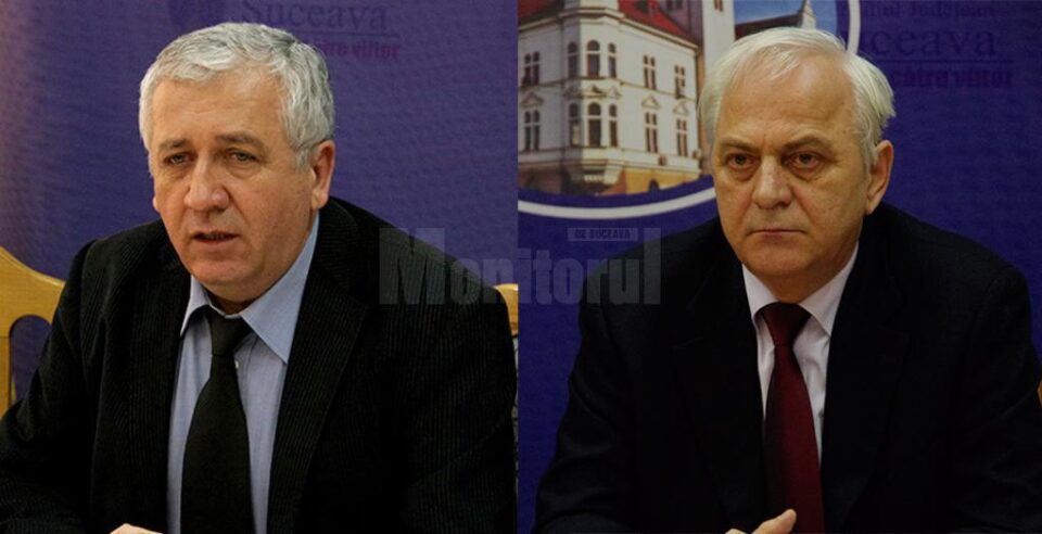 Prefectul de Suceava, Constantin Harasim, și subprefectul Atanasă Nistor
