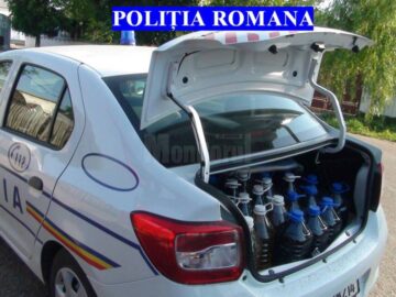 O armată de polițiști a descins ieri dimineață împotriva comerțului sătesc cu alcool contrafăcut