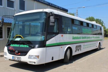 Autobuzul electric produs în Cehia care a circulat zilele trecute prin Suceava