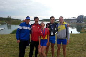 Cei patru sportivi de la CSM Suceava participanți la europene alături de antrenorul Ioan Despa