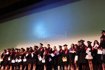 Elevi premiați în cadrul cursului festiv