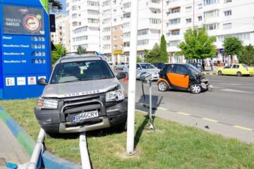 Accidentul nu a avut, din fericire, consecințe grave