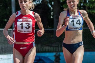 Andreea Doroftei (dreapta) a câștigat argintul în proba de 3000 metri la europenele intercluburi