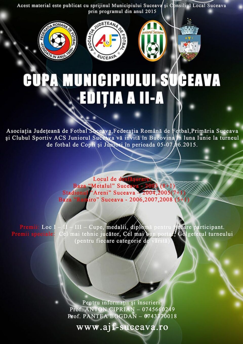 600 de mici fotbaliști se vor întrece la Cupa Municipiului Suceava
