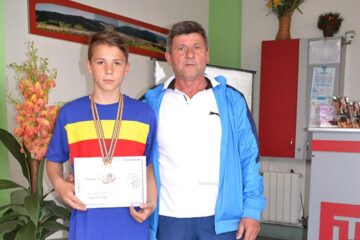 Luis Horga, alături de antrenorul Mihai Pascal
