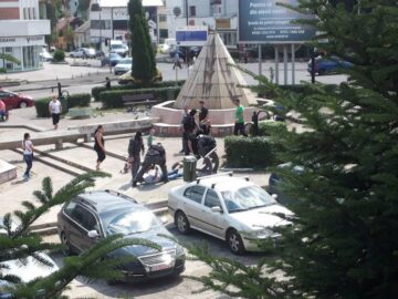 Geo Buruiană a fost imobilizat și băgat în duba mascaților, vineri după-amiază, din parcul de pe Mărășești, lângă catedrală