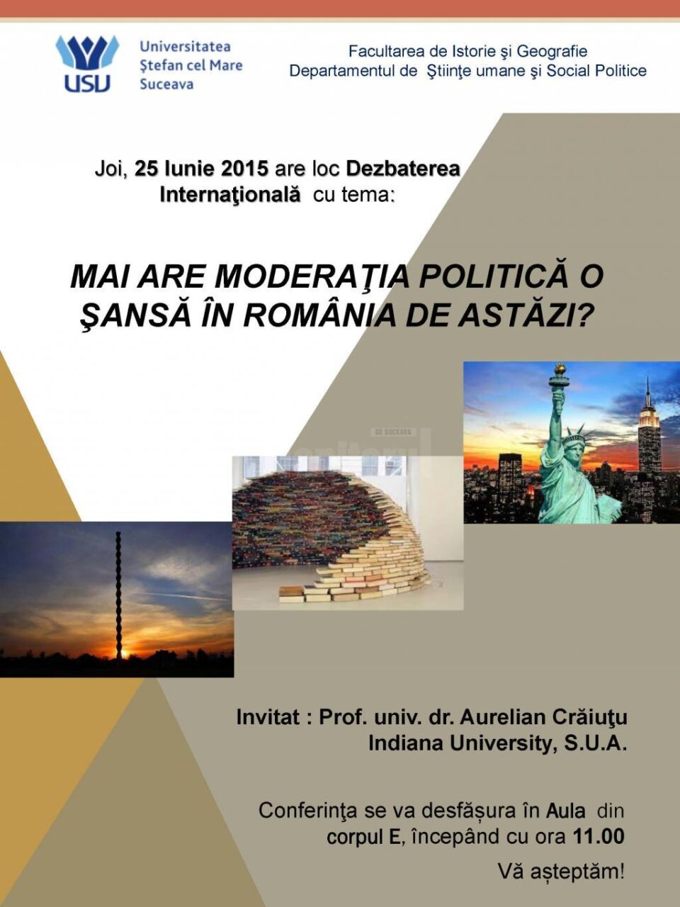 Aurelian Crăiuțu, profesor la Universitatea Indiana din SUA, conferențiază la USV