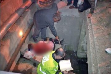 Bărbatul a fost aruncat într-un cămin de scurgere a apei