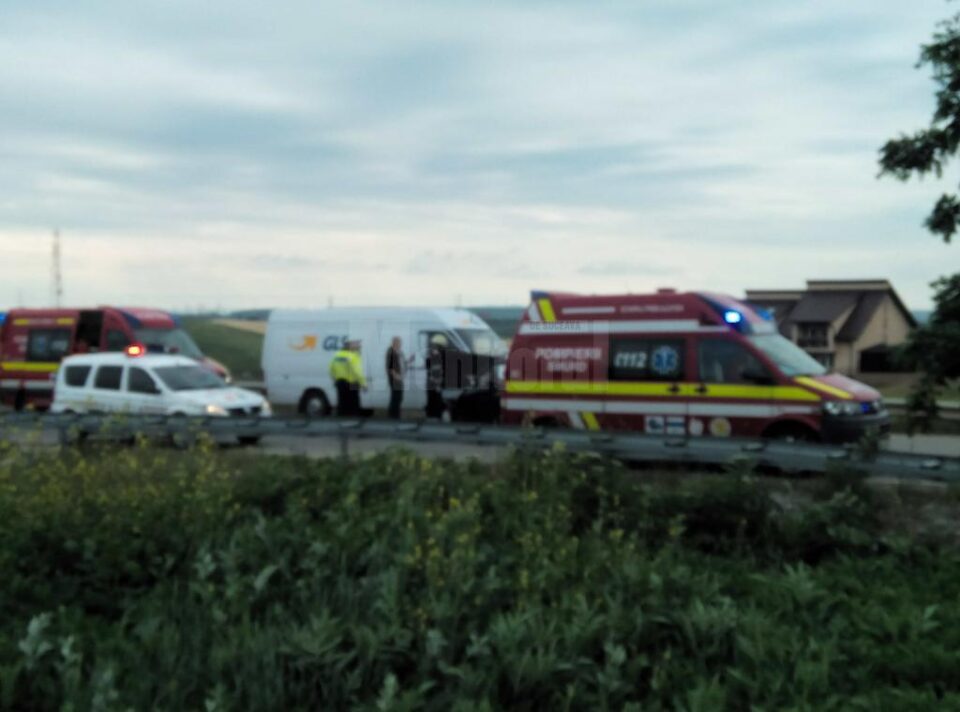 Accident cu patru răniți, la ieșirea din Suceava spre Moara