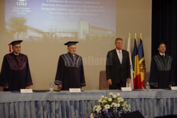 Președintele Republicii Moldova a primit titlul de Doctor Honoris Causa al Universității Suceava