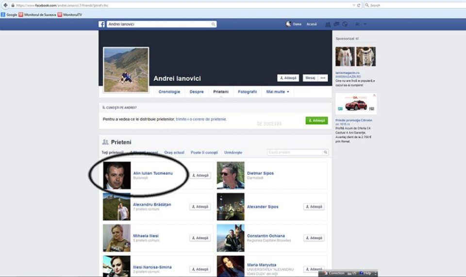 Secretarul de stat Alin Tucmeanu este în lista de prieteni pe Facebook a directorului Andrei Ianovici Secretarul de stat Alin Tucmeanu este în lista de prieteni pe Facebook a directorului Andrei Ianovici