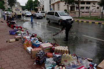 Berea a curs, la propriu, pe o stradă din Suceava