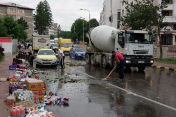 Berea a curs, la propriu, pe o stradă din Suceava