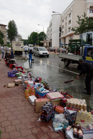 Berea a curs, la propriu, pe o stradă din Suceava